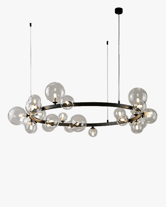 WOMO Smoked Glass Bubble Circular Chandelier-WM2292