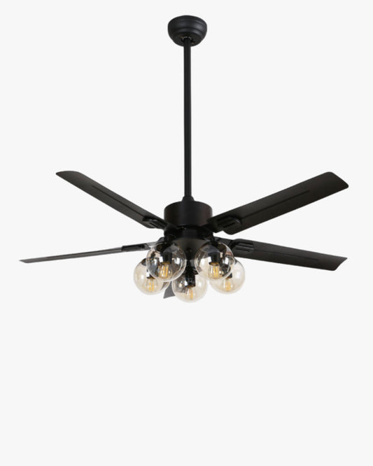 WOMO Glass Globe Ceiling Fan Chandelier-WM5009