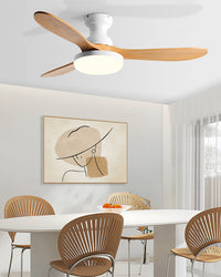WOMO 3 Blade Low Profile Ceiling Fan Lamp - WM5230