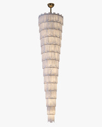 WOMO Long Cascading Alabaster Staircase Chandelier-WM2927