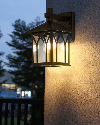 WOMO Seeded Glass Outdoor Wall Light-WM9201