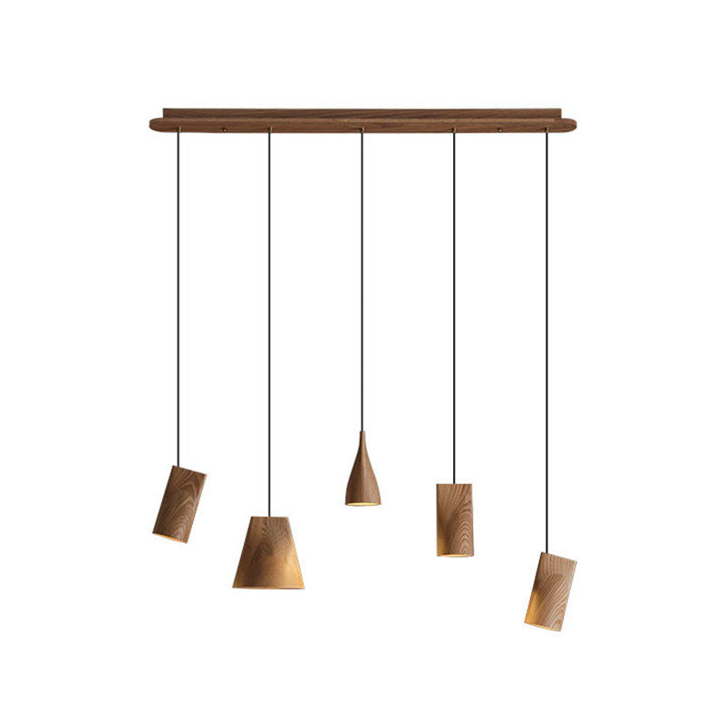 WOMO Multi‑Head Linear Wooden Pendant Light-WM3255