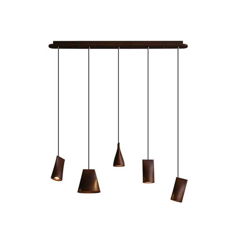 WOMO Multi‑Head Linear Wooden Pendant Light-WM3255