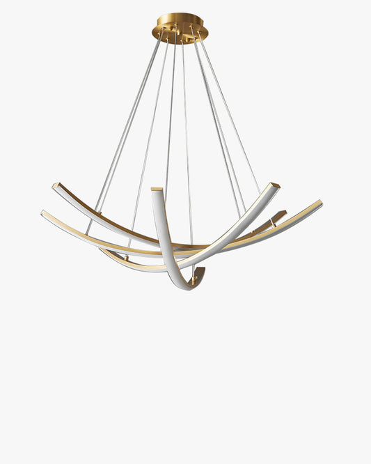 WOMO Arc Led Brass Chandelier-WM2569