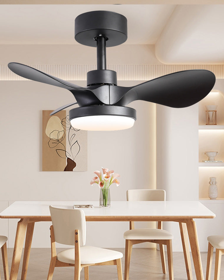 WOMO 3 Small Black Blade Ceiling Fan Lamp-WM5050