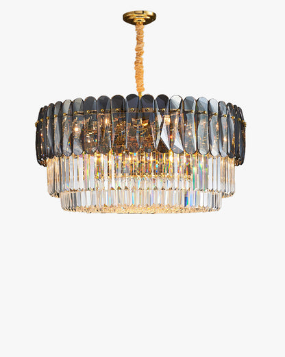 WOMO Tiered Round Crystal Chandelier-WM2542