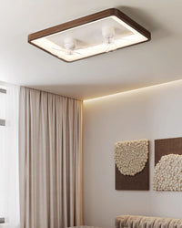 WOMO Dual Retractable Low Profile Ceiling Fan Lamp - WM5273