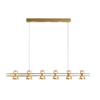 WOMO Brass Linear Chandelier-WM2225