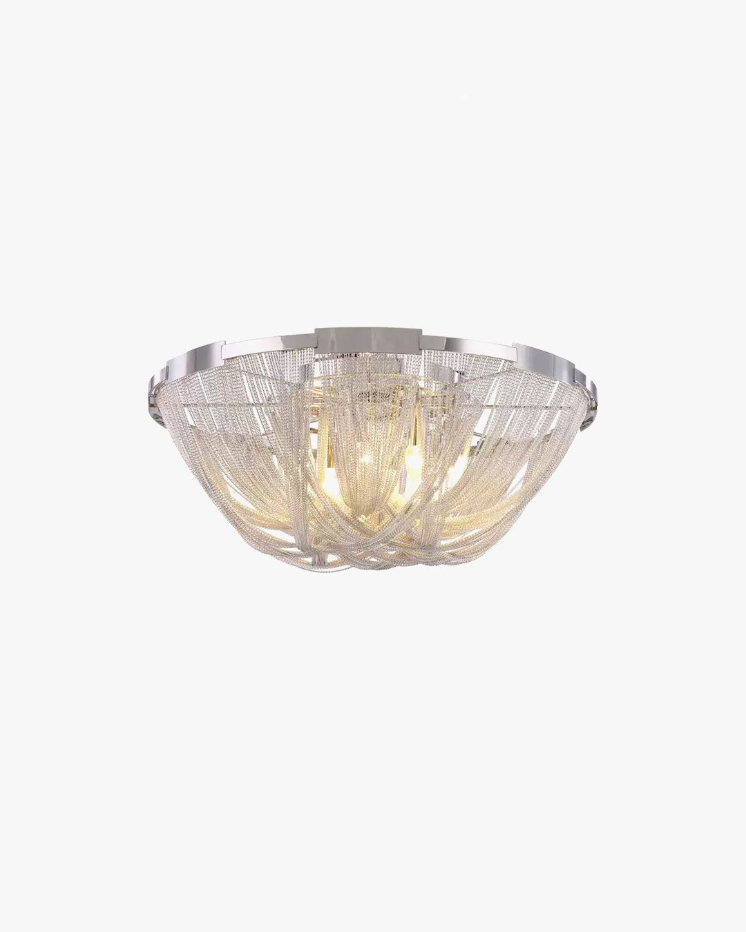 WOMO Bowl Fringe Flush Mount Ceiling Light-WM1137