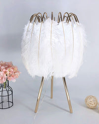 WOMO Stylish Tripod Feather Table Lamp-WM8036