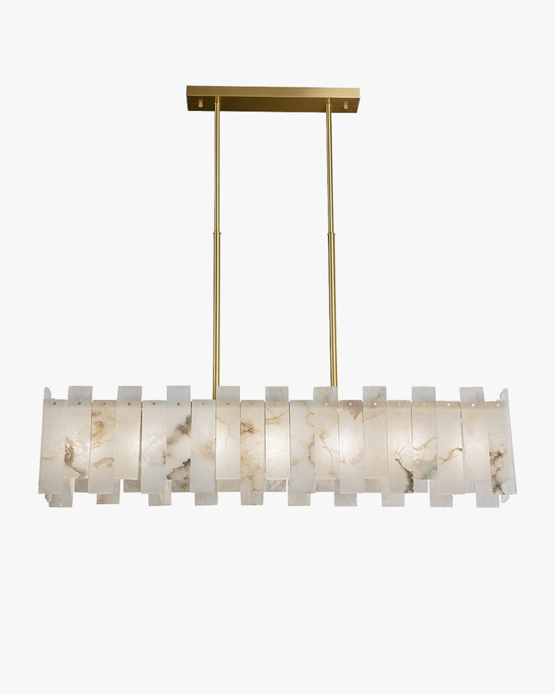 WOMO Rectangular Alabaster Chandelier-WM2856