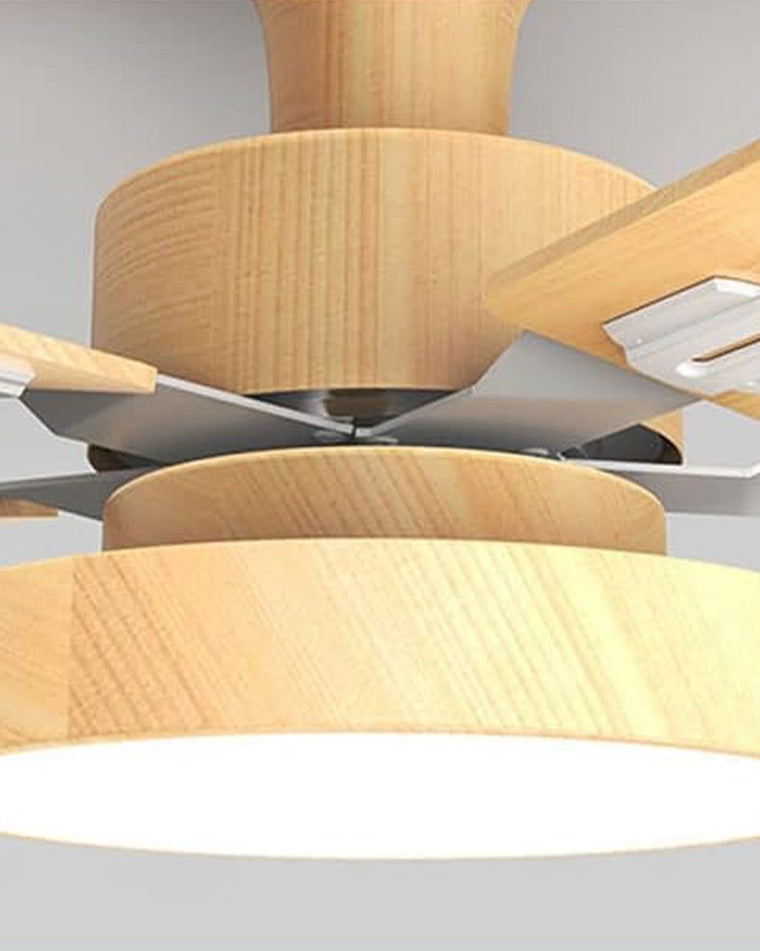 WOMO 5 Wood Blade Ceiling Fan Lamp-WM5054