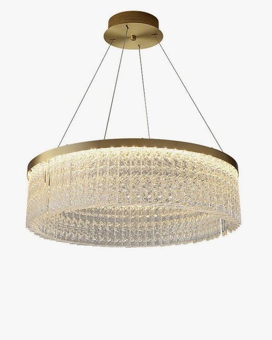 WOMO Hammered Glass Round Chandelier-WM2489