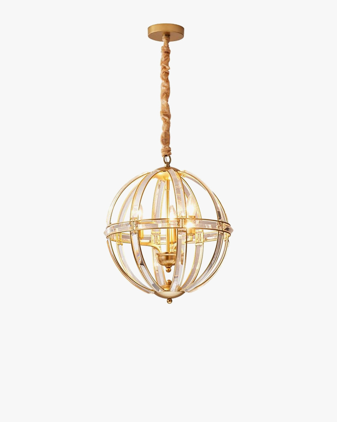 WOMO Cage Crystal Orb Chandelier-WM2595