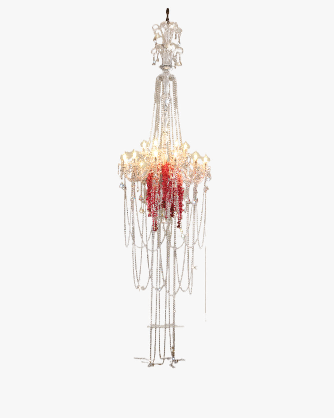 WOMO Long Candelabra Crystal Chandelier-WM2375