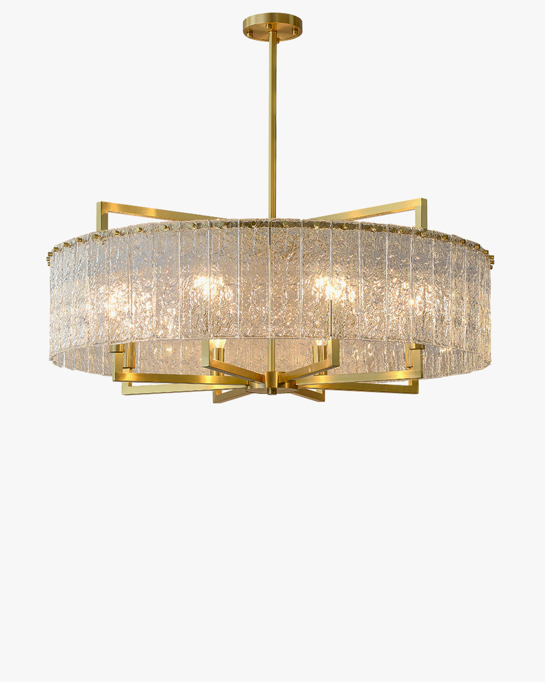 WOMO Textured Glass Round Chandelier-WM2619