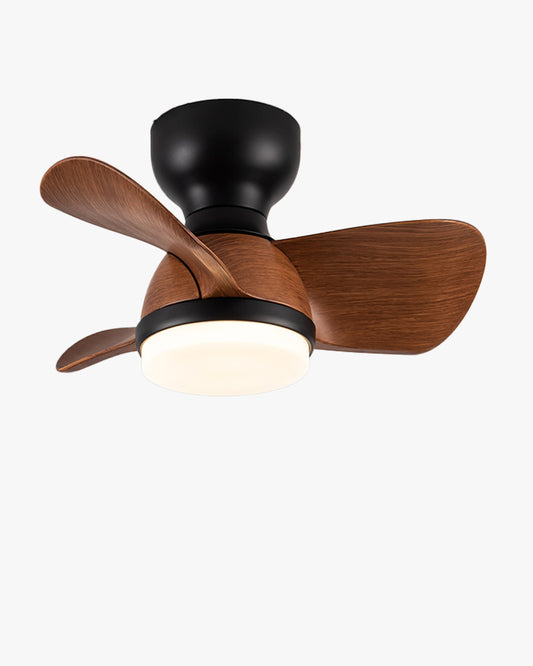 WOMO Small Flush Mount Ceiling Fan Lamp-WM5114