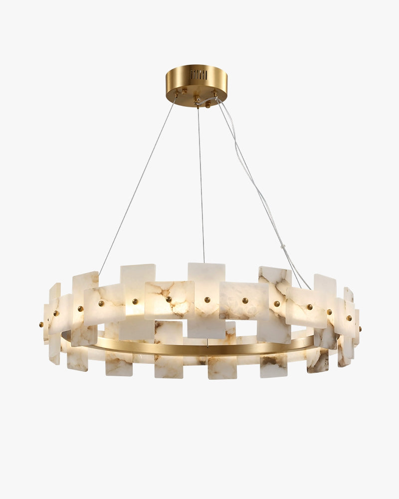 WOMO Tiered Alabaster Chandelier-WM2830