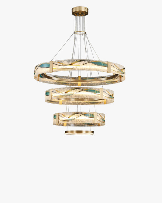 WOMO Enamel Tiered Round Chandelier-WM2336