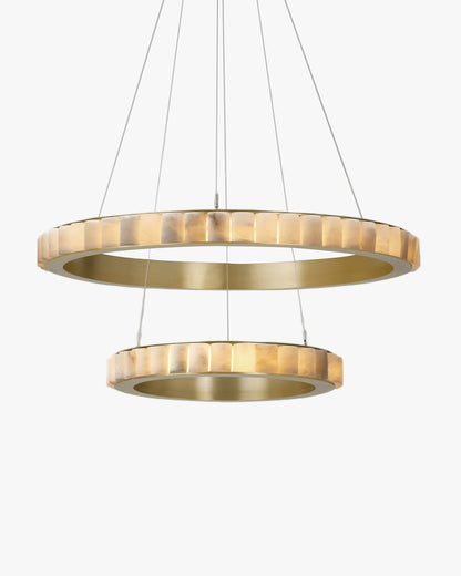 WOMO Tiered Circular Alabaster Chandelier-WM2858