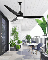WOMO 52 inch Black Outdoor Ceiling Fan Lamp - WM5285