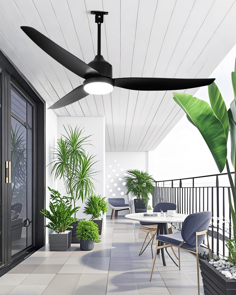 WOMO 52 inch Black Outdoor Ceiling Fan Lamp - WM5285