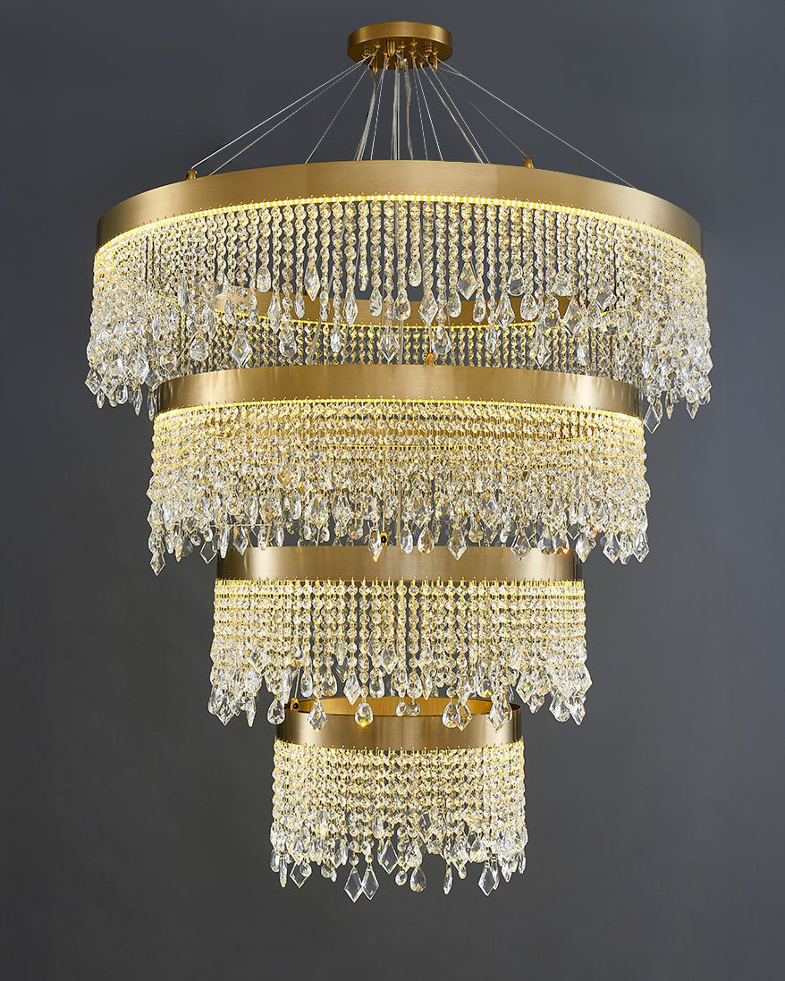 WOMO Cascading Crystal Chandelier-WM2350