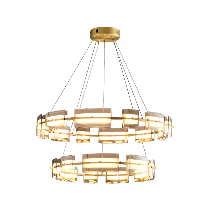 WOMO Tiered Circles Glass Chandelier-WM2220