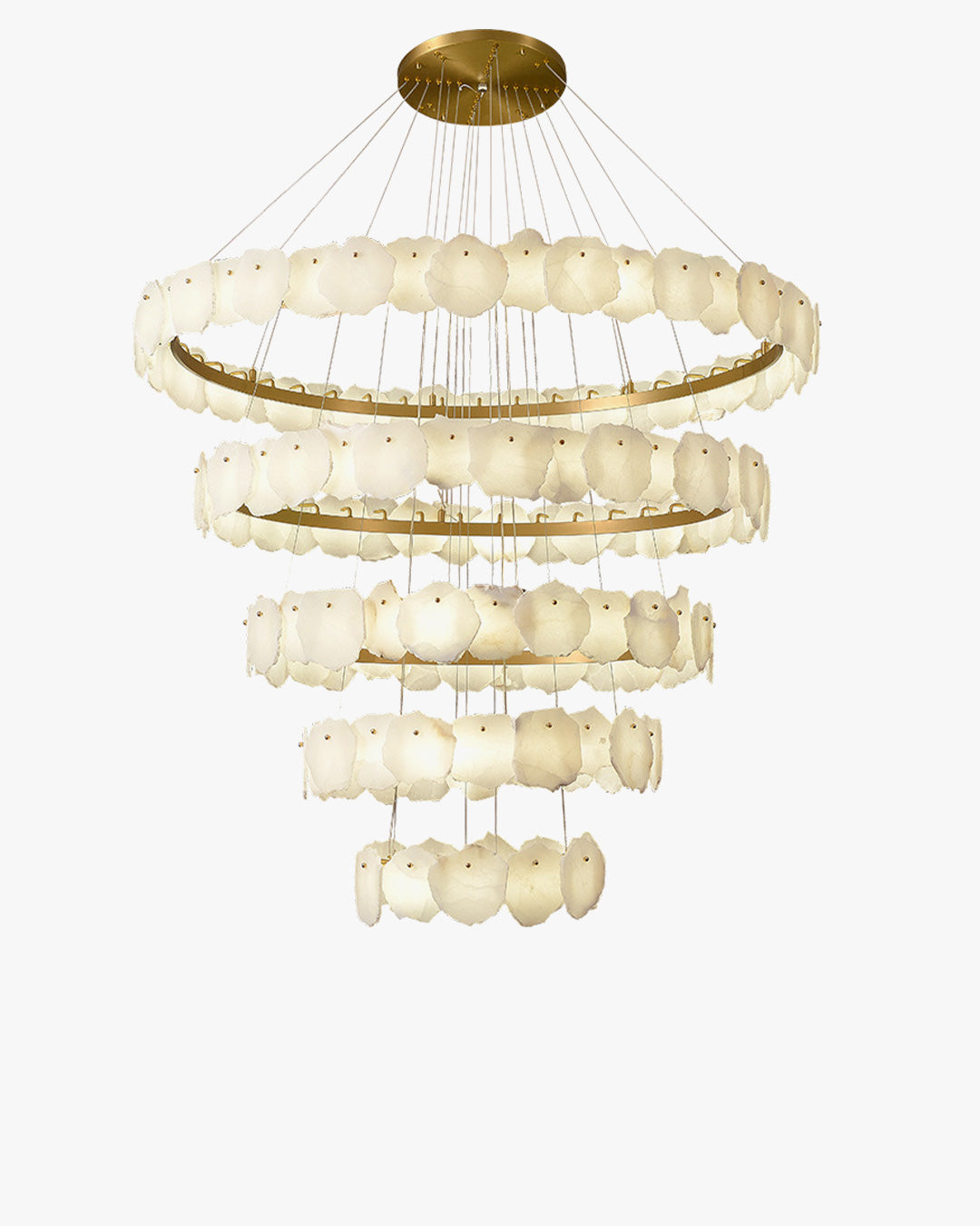 WOMO Tiered Circular Alabaster Chandelier-WM2671