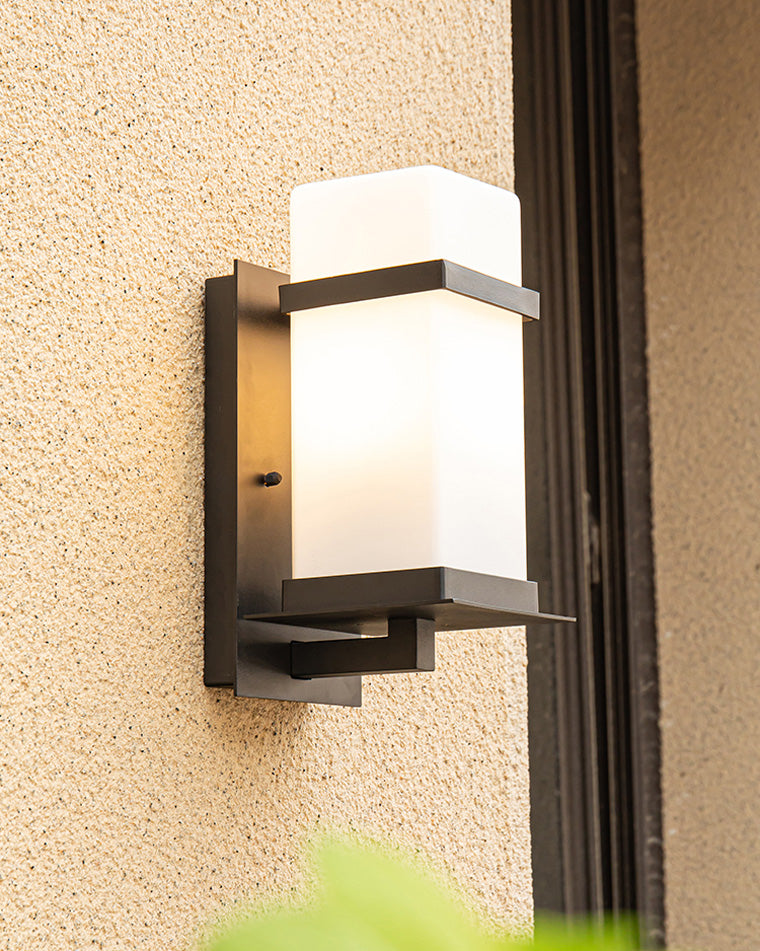 WOMO Frosted Glass Outdoor Wall Sconce-WM9202