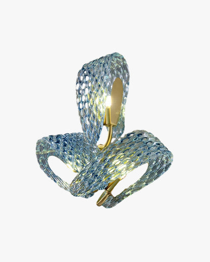 WOMO Peacock Art Glass Wall Sconce-WM6095