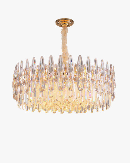 WOMO Rose Gold Round Crystal Chandelier-WM2545