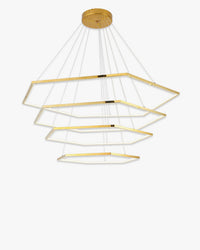 WOMO Tiered Hexagon Led Chandelier-WM2463
