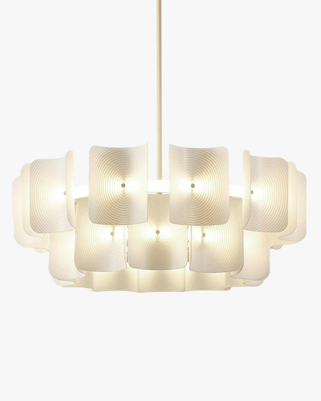 WOMO White Tiered Acrylic Chandelier-WM2314