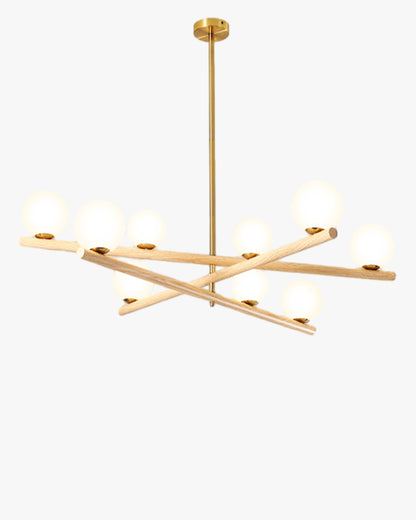 WOMO Globe Wood Chandelier-WM2327