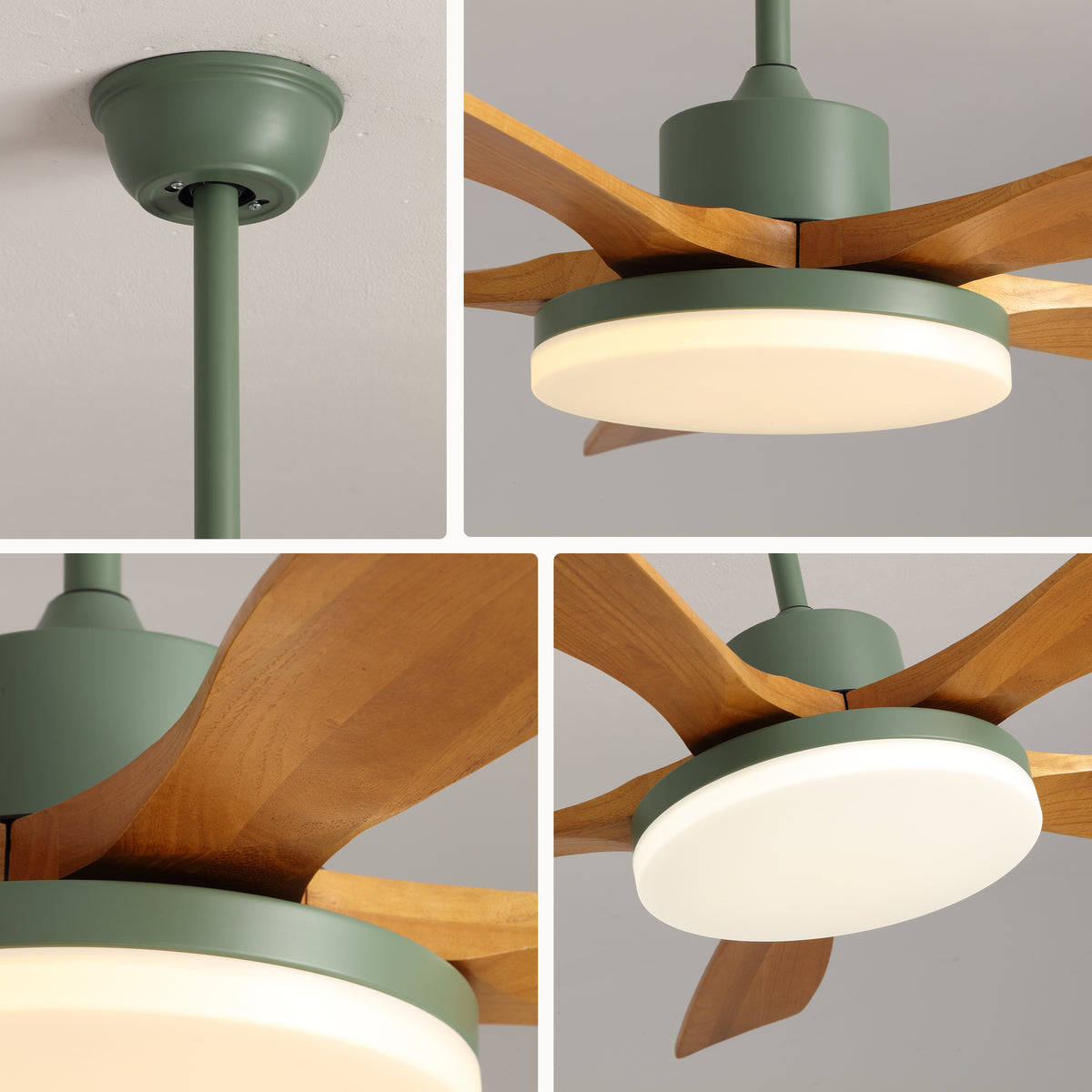 WOMO Scandi Reversible Ceiling Fan With Dimmable Light By Remote-WM5002