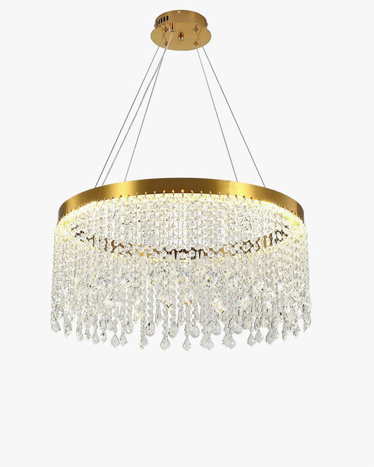 WOMO Fringe Round Crystal Chandelier-WM2362