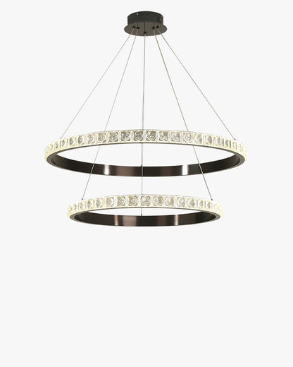 WOMO Tiered Circular Crystal Chandelier-WM2549