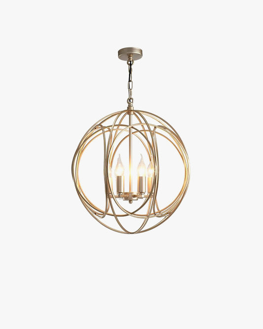 WOMO Gold Orb Cage Pendant Light-WM2593