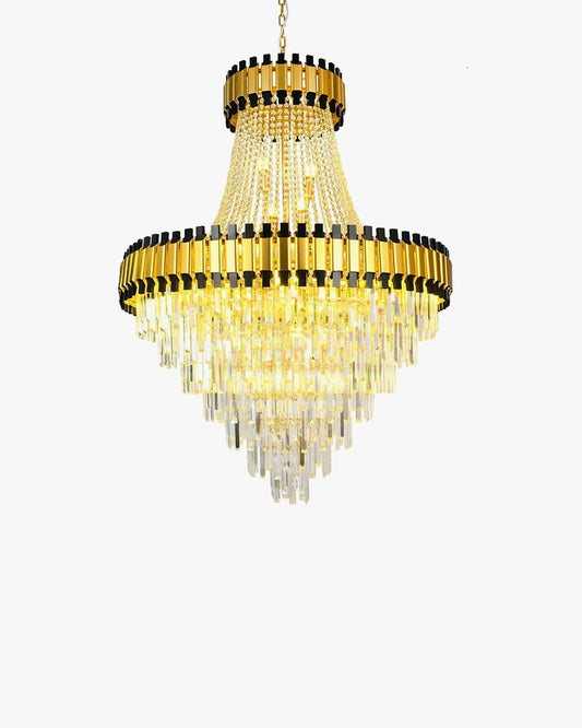 WOMO Tiered Gold Crystal Chandelier-WM2745