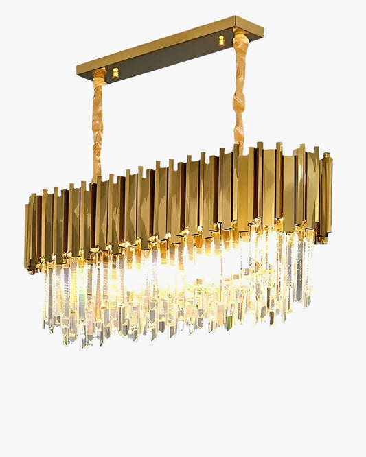 WOMO  Linear Gold Crystal Chandelier-WM2185c