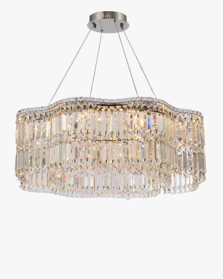 WOMO Flower Chrome Crystal Chandelier-WM2405