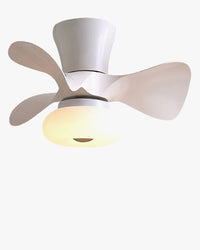 WOMO Small White Ceiling Fan Lamp-WM5094