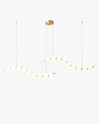 WOMO Pearl Globe Brass Dining Room Chandelier-WM2102d