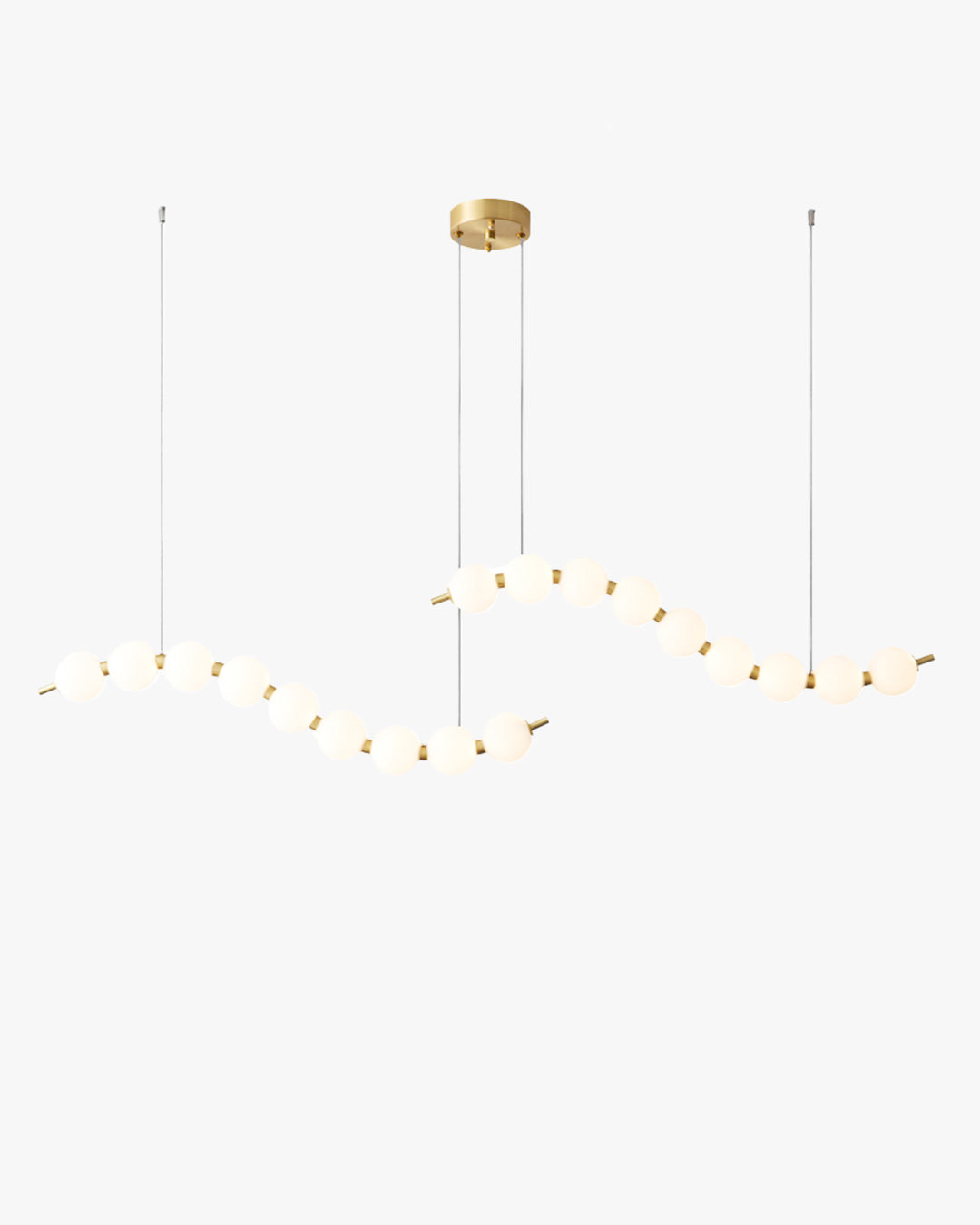 WOMO Pearl Globe Brass Dining Room Chandelier-WM2102d