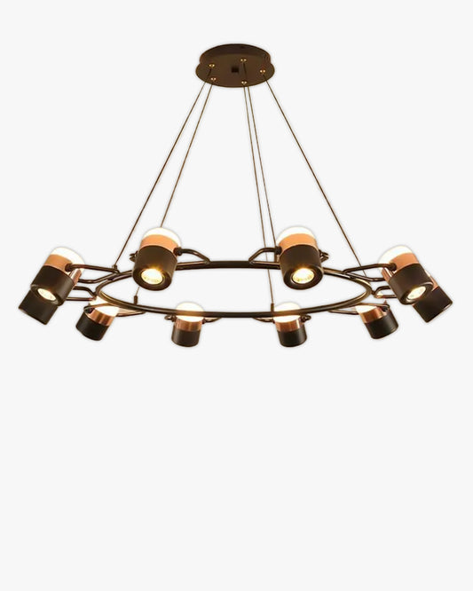 WOMO Adjustable Rose Gold Round Chandelier-WM2645