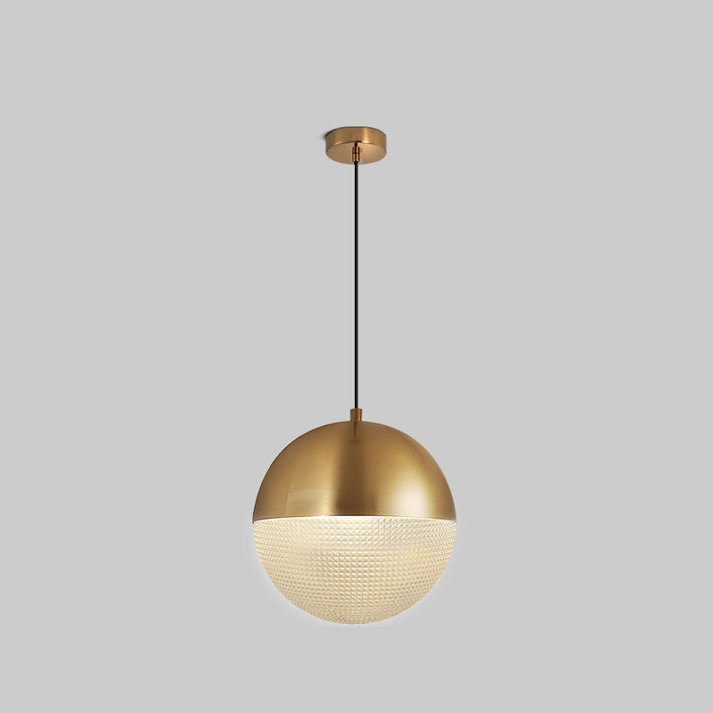 WOMO Prismatic/Milk Glass Globe Pendant Light-WM2065