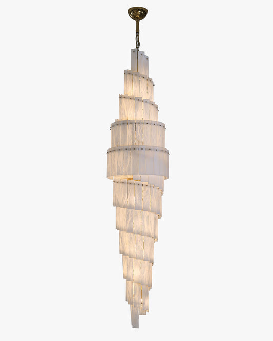 WOMO Tiered Alabaster Staircase Chandelier-WM2928