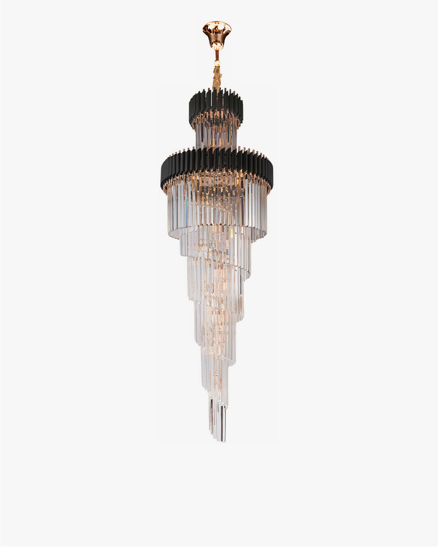 WOMO Cascading Crystal Prism Chandelier-WM2570