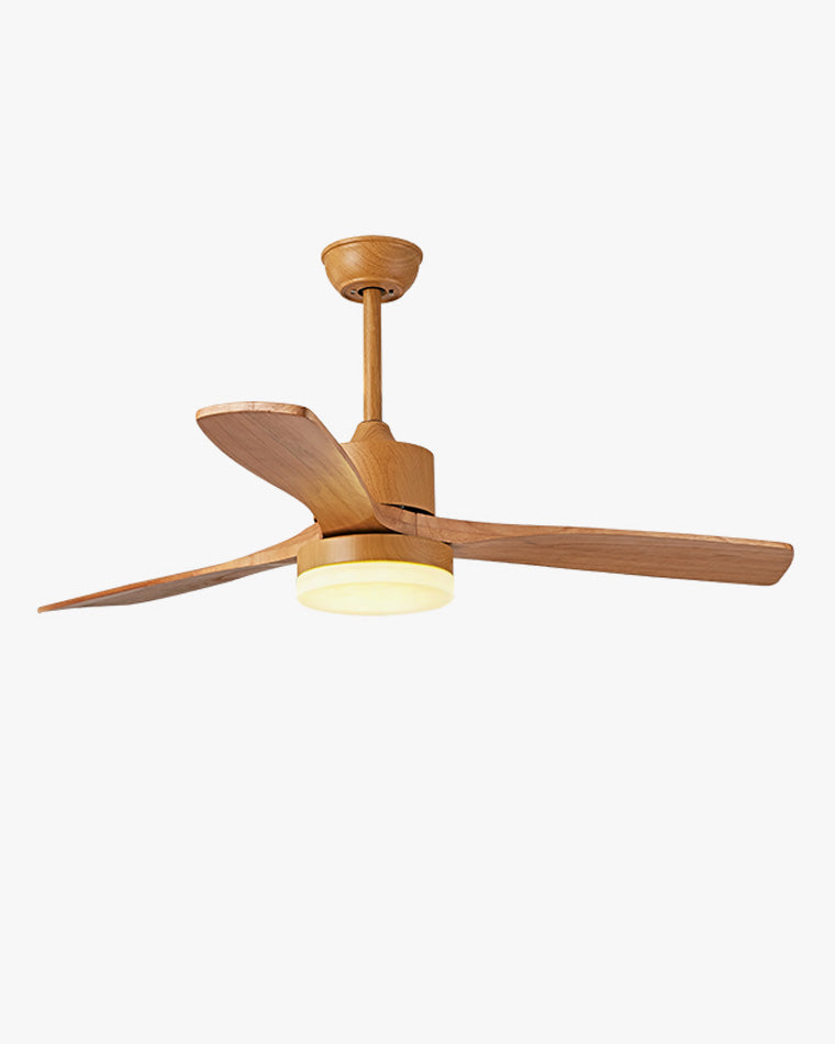 WOMO 3 Wood Blade Ceiling Fan Lamp-WM5068